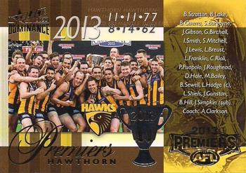 2020 Select Dominance - AFL / VFL Premiership Commemorative #PC119 2013 Hawthorn Hawks Front